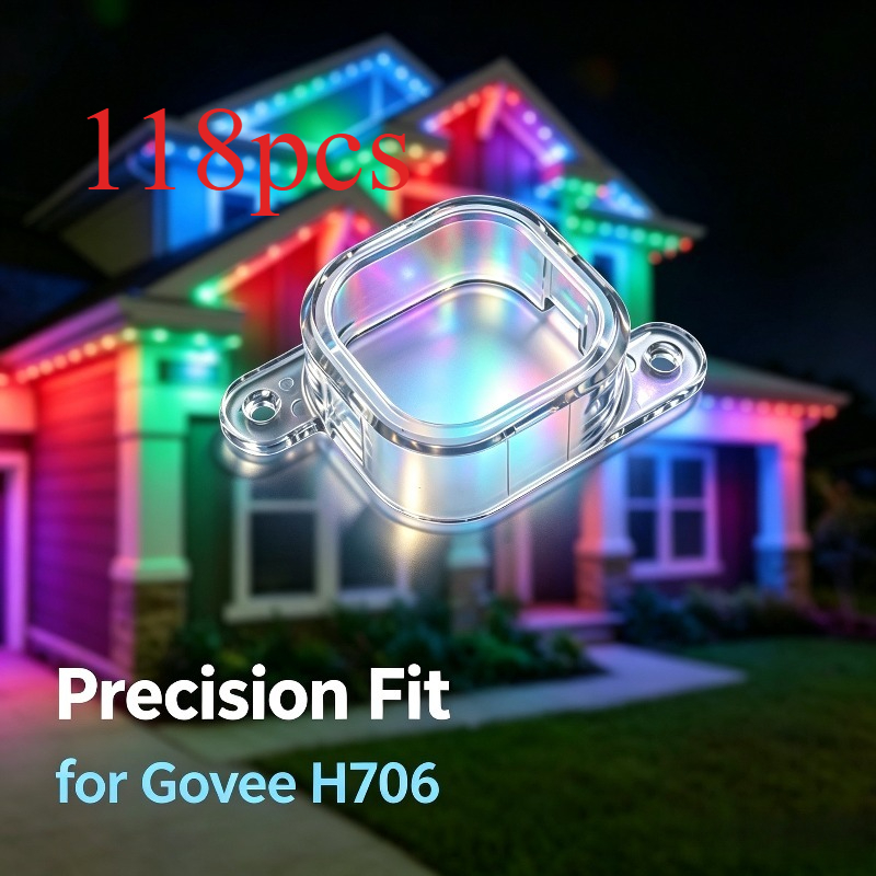 Outdoor Lighting Govee - คลิปไฟ LED แบบโปร่งใส 118 ชิ้น สำหรับ