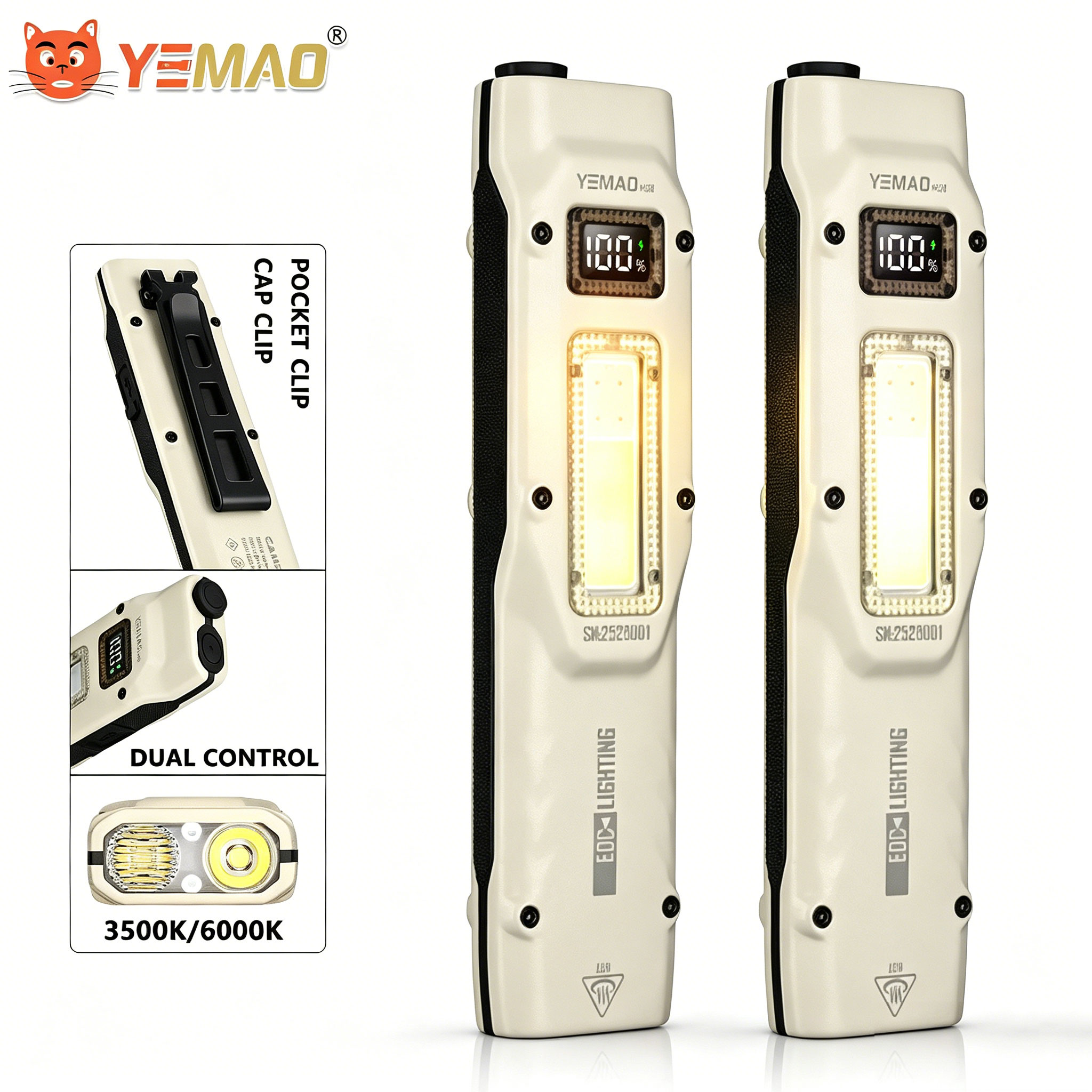 Outdoor Lighting Landscape - แบบพกพา 880LM YEMAO M28 Ultra-thin ยุทธวิธีทํางานไฟฉาย