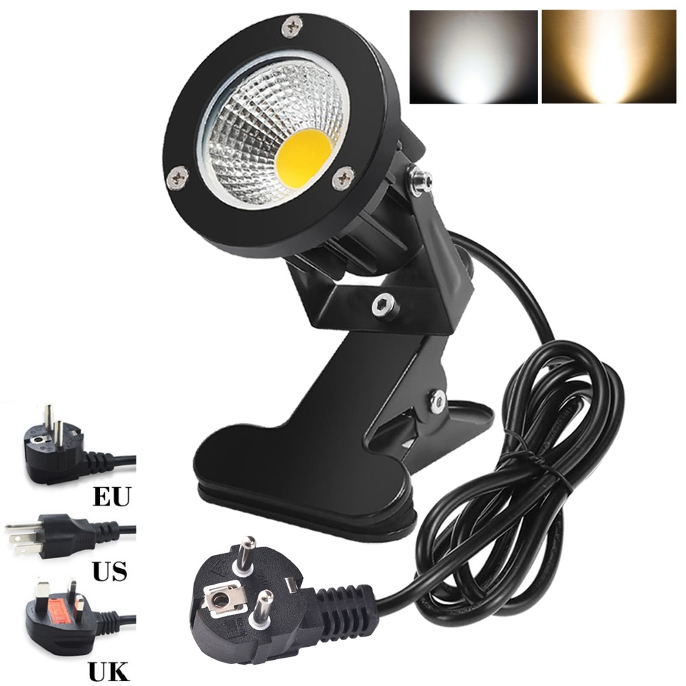 Outdoor Lighting Uk - ไฟสปอตไลท์แบบหนีบ กันน้ำ 12W 110V 220V ใช้ได้ทั้งภายในและภายนอกอาคาร