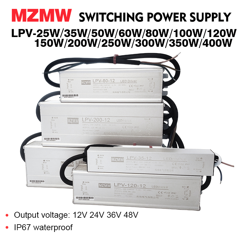 Outdoor Lighting Transformer Box - MZMW IP67 กันน้ํา Switching Power Supply