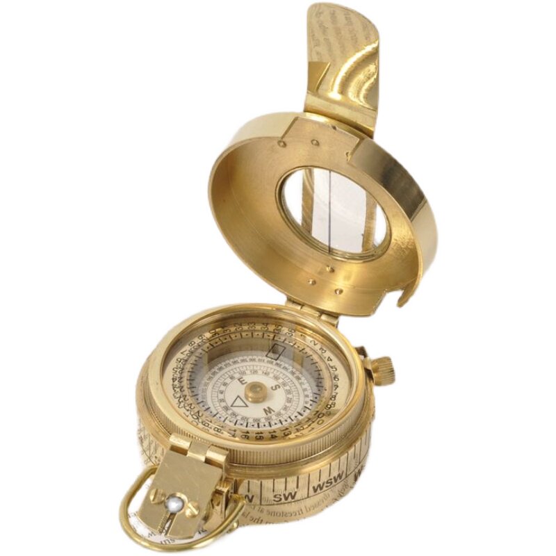 Outdoor Lighting Brass - นอร์ดิก ไลท์ ลักชัวรี บราสส์ โกลด์เข็มทิศแบบพกพา เข็มทิศผจญภัยกลางแจ้ง