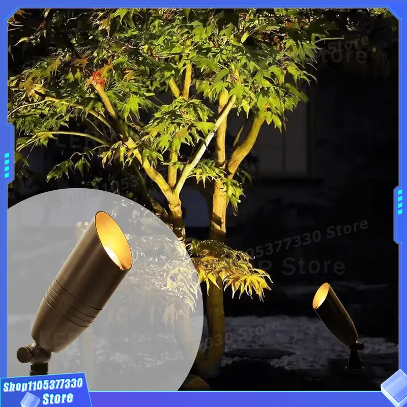 Outdoor Lighting Brass - สปอตไลท์ LED แรงดันต่ำ MR16 2700K สีทองเหลือง
