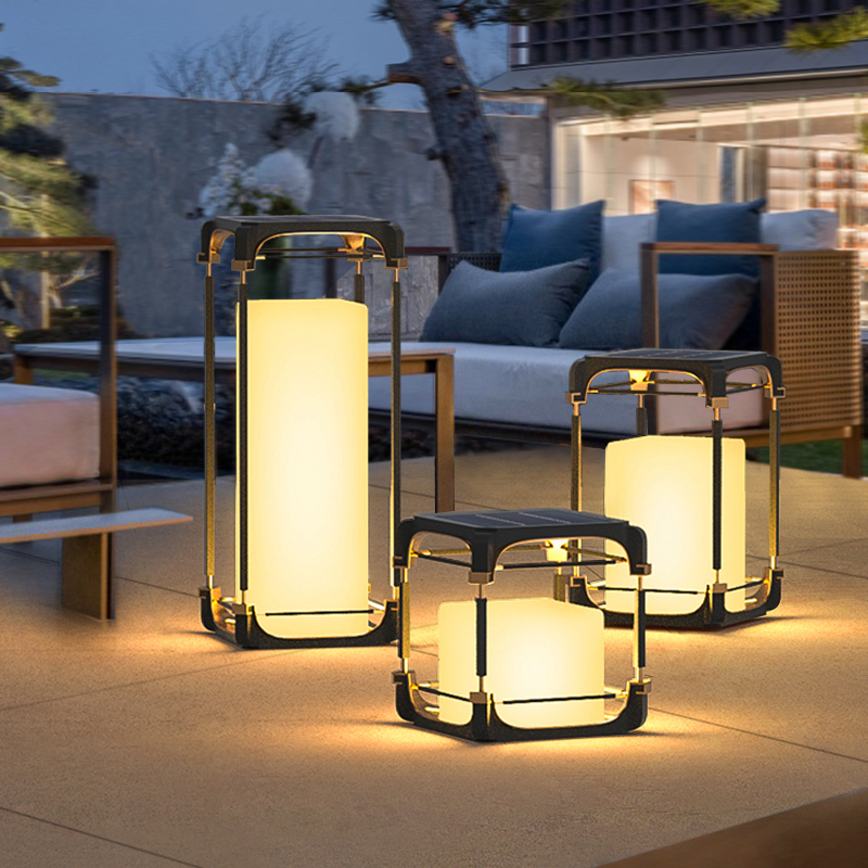 Outdoor Lighting Decoration - โคมไฟตั้งพื้นเรืองแสง โคมไฟสนามพลังงานแสงอาทิตย์ LED สำหรับภายนอกอาคาร โคมไฟกลางแจ้งแบบไม่ใช้พลังงานแสงอาทิตย์ โคมไฟสวนกลางแจ้ง