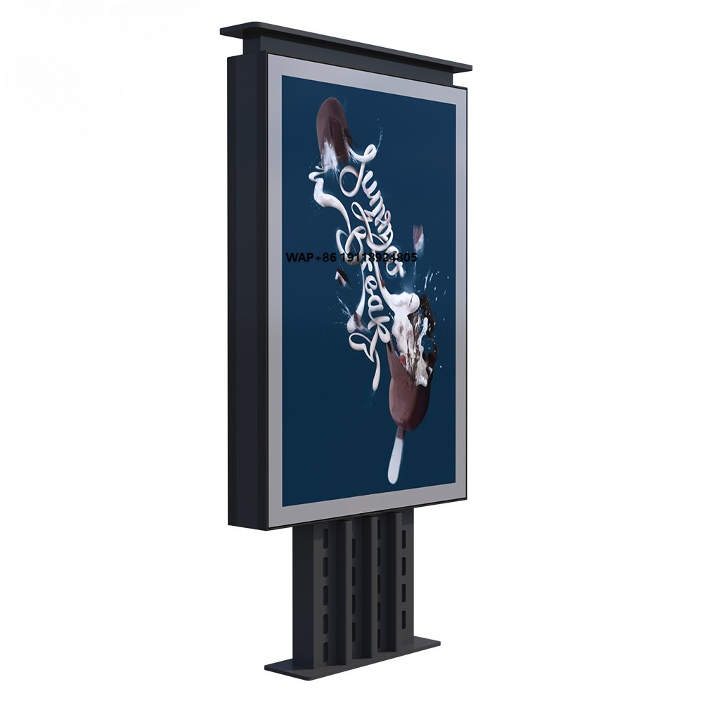 Outdoor Lighting Box - ป้ายไฟ LED แบบเลื่อนได้สำหรับโฆษณาภายนอกอาคาร เฟอร์นิเจอร์ริมถนนแบบมีไฟ LED ด้านหลัง