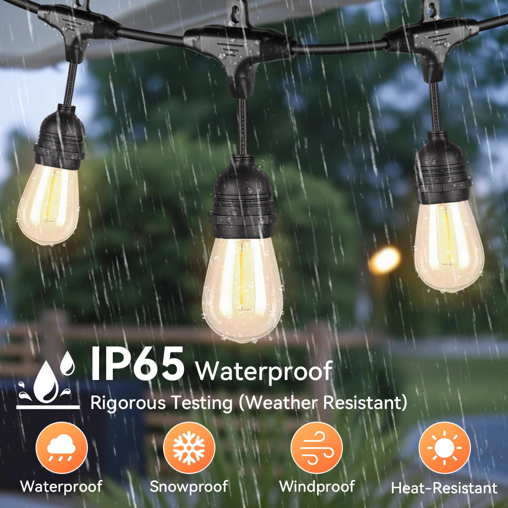 Outdoor Lighting Uk - ไฟสตริง LED สำหรับภายนอกอาคาร ขั้ว E27 ปลั๊กแบบ
