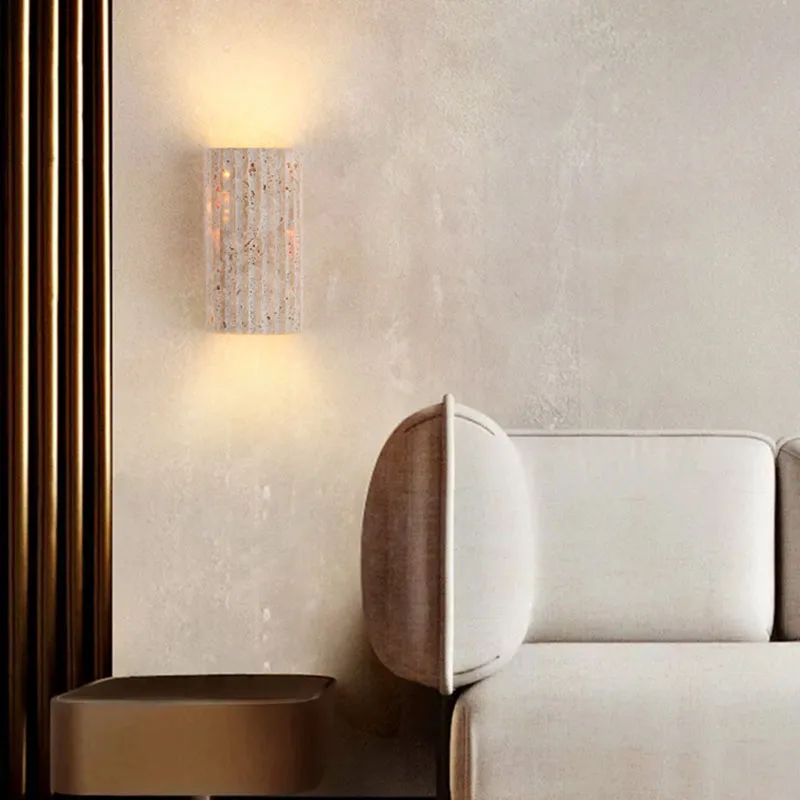 สีเหลือง Travertine หินโคมไฟติ - Outdoor Lighting For Front Of House บทวิจารณ์และราคา