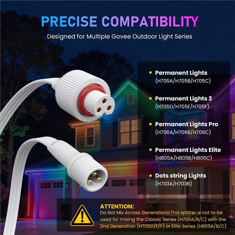 A93Z Y-Splitter กันน้ำ 22AWG ส - Outdoor Lighting Govee บทวิจารณ์และราคา