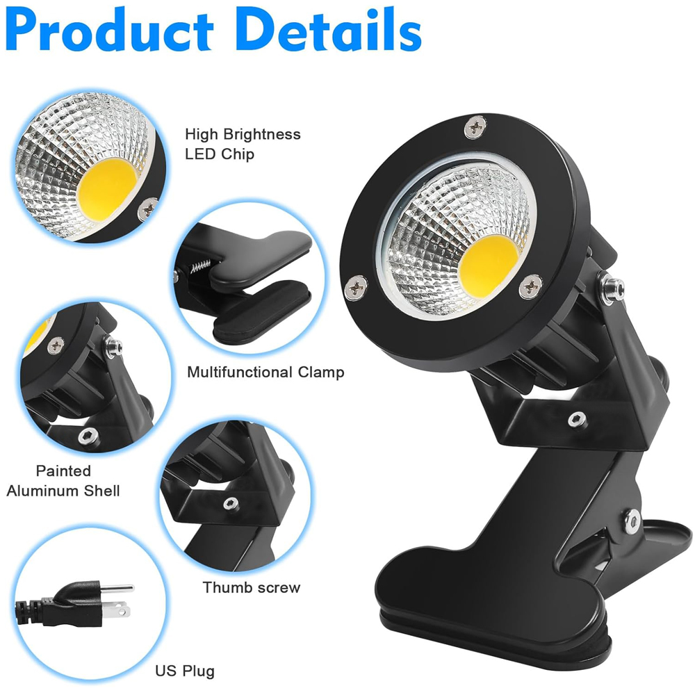 ไฟสปอตไลท์แบบหนีบ กันน้ำ 12W 1 - Outdoor Lighting Uk บทวิจารณ์และราคา