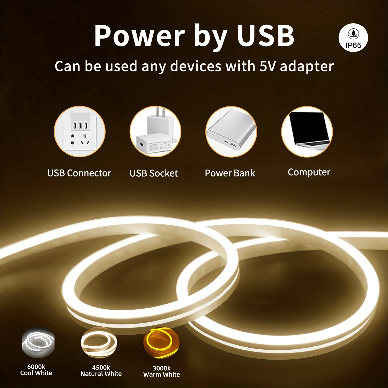 ไฟนีออน LED แบบเส้น 5V USB พร้ - Outdoor Lighting Led Strip บทวิจารณ์และราคา