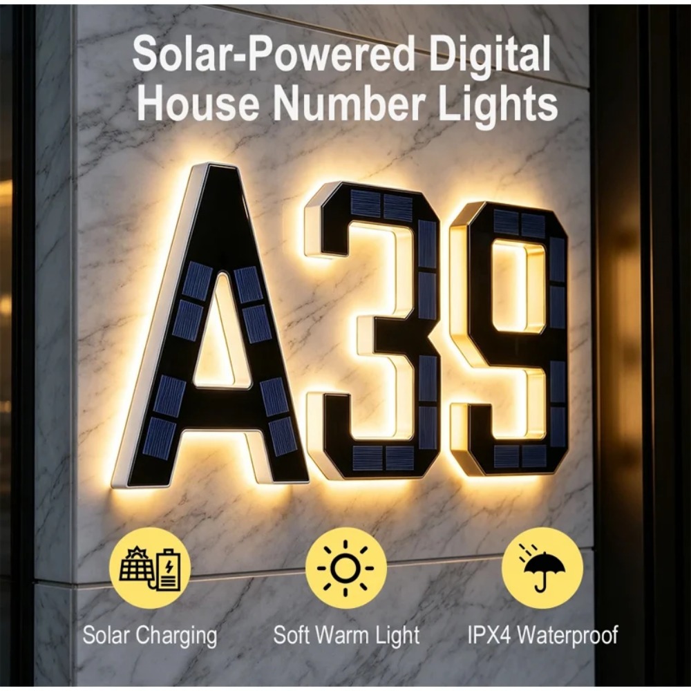 ป้ายเลขที่บ้านพลังงานแสงอาทิตย - Outdoor Lighting For Front Of House บทวิจารณ์และราคา