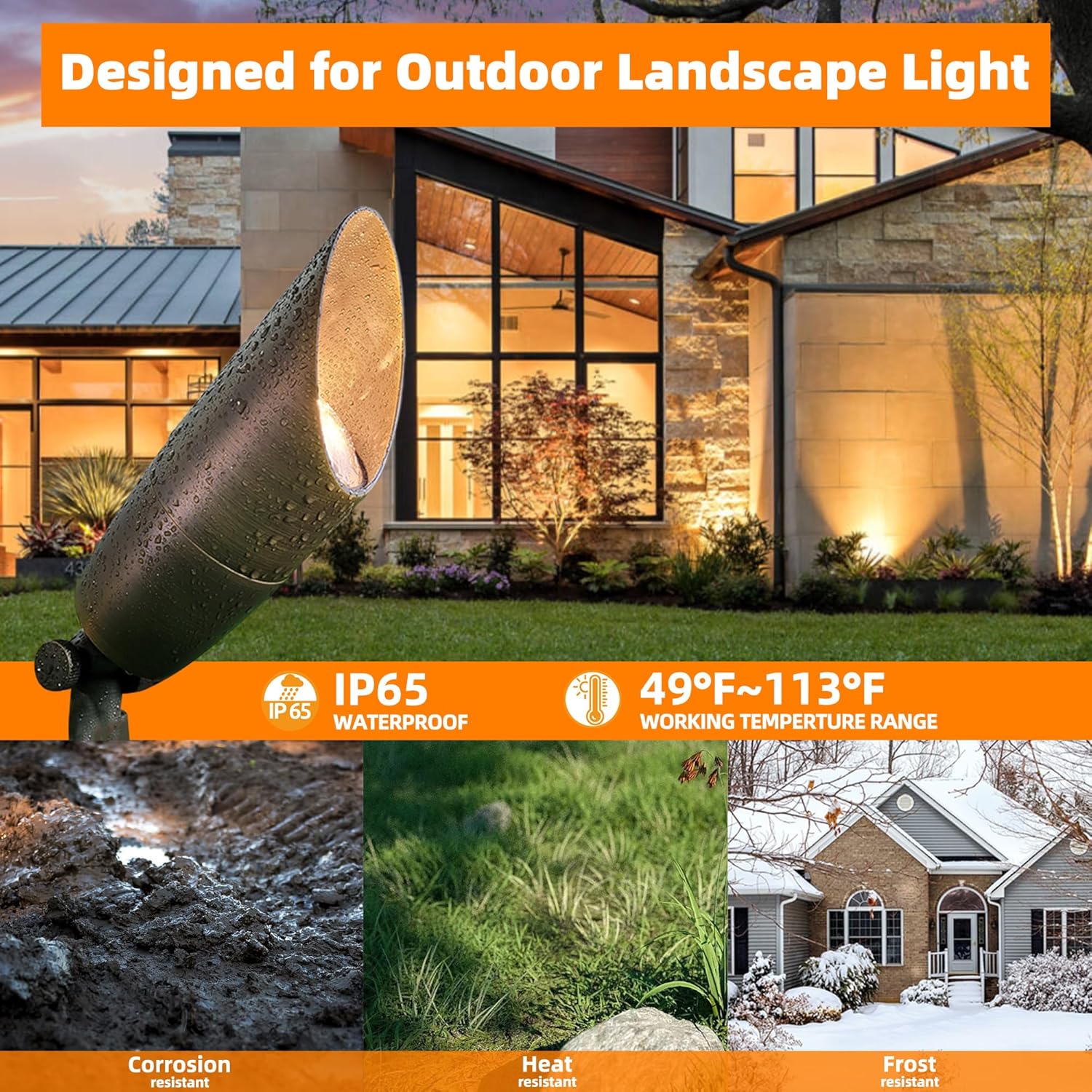 สปอตไลท์สวนไดโอดเปล่งแสงทองเหล - Outdoor Lighting Brass บทวิจารณ์และราคา