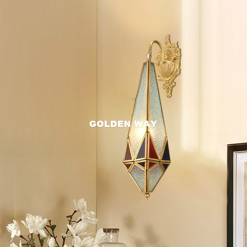 ยุโรปโคมไฟติดผนังทองเหลืองกลาง - Outdoor Lighting Brass บทวิจารณ์และราคา