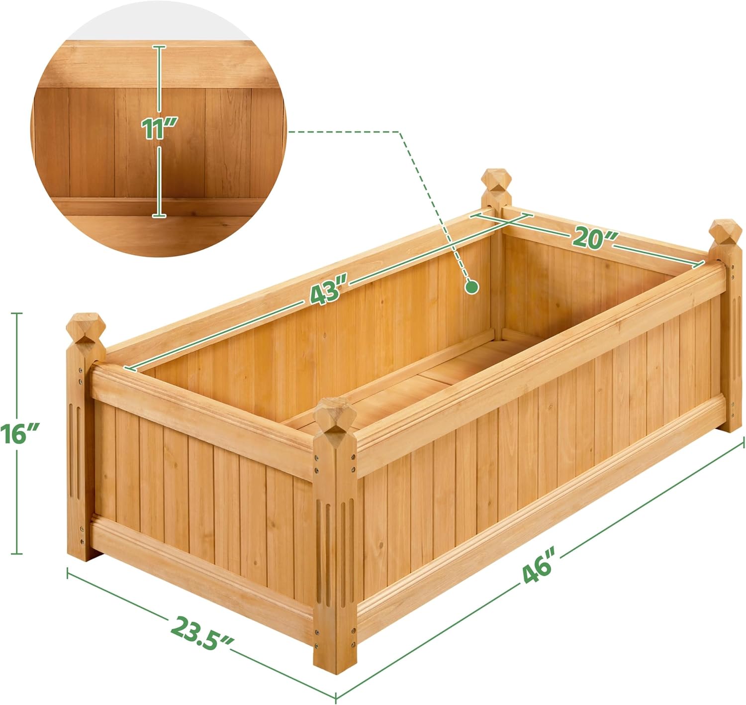 แปลงปลูกผักยกพื้นไม้ ขนาด 46 น - Outdoor Lighting Box บทวิจารณ์และราคา