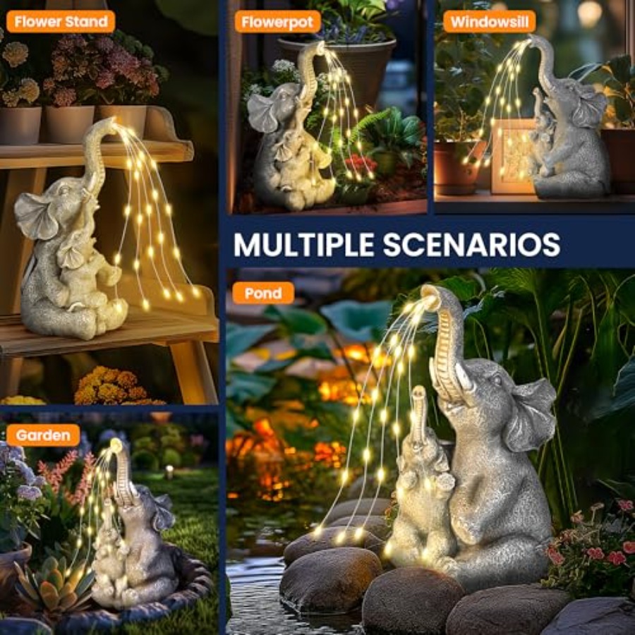 รูปปั้นสวนพลังงานแสงอาทิตย์สำห - Outdoor Lighting Decoration บทวิจารณ์และราคา