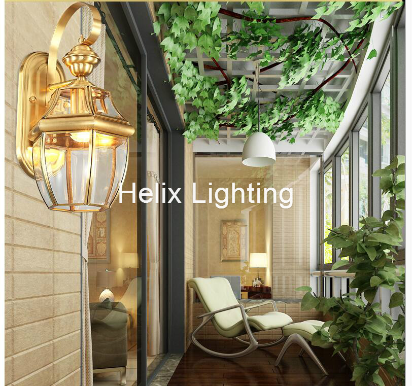 จัดส่งฟรีทองเหลืองโบราณโคมไฟติ - Outdoor Lighting Brass บทวิจารณ์และราคา