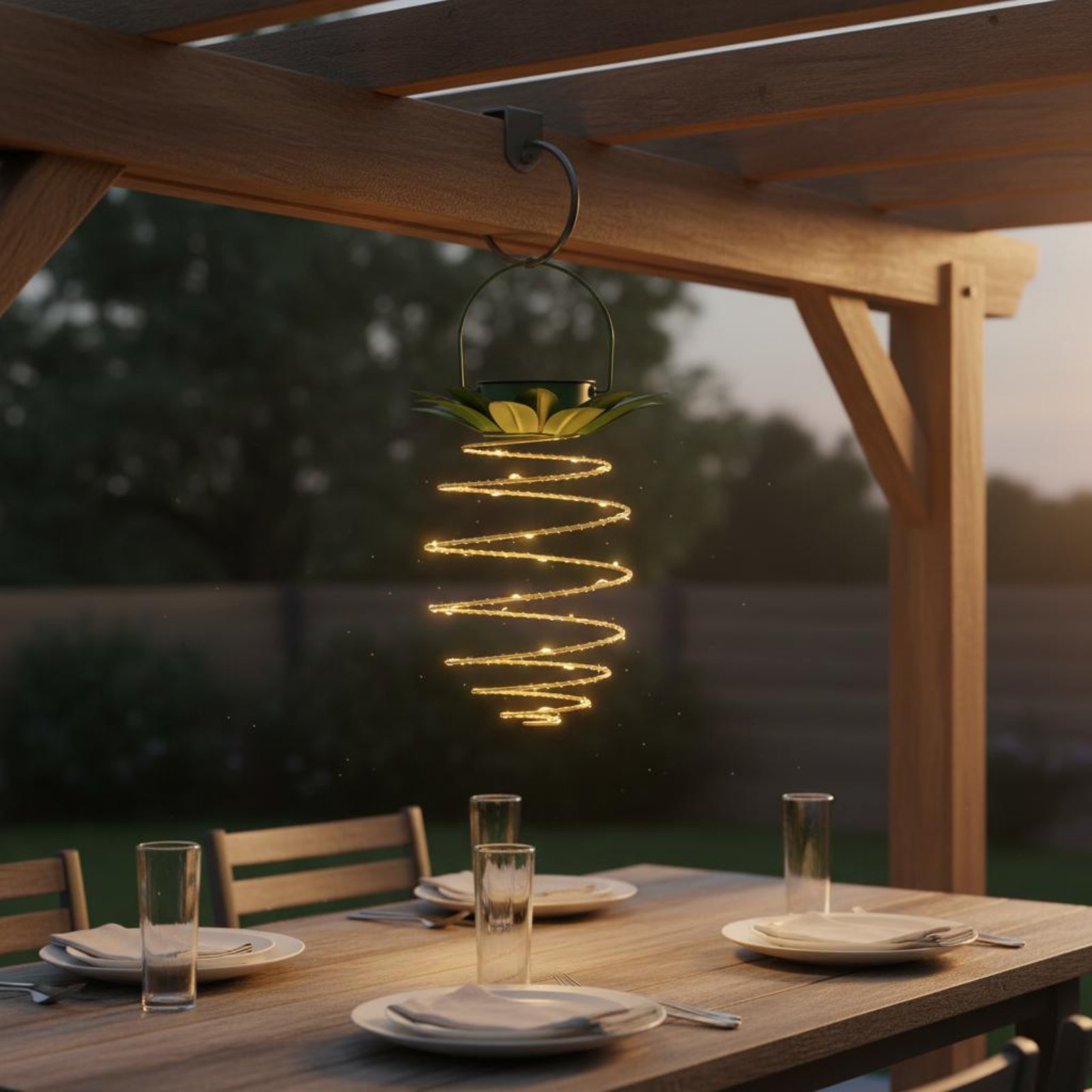 โคมไฟพลังงานแสงอาทิตย์รูปสับปะ - Outdoor Lighting Landscape บทวิจารณ์และราคา