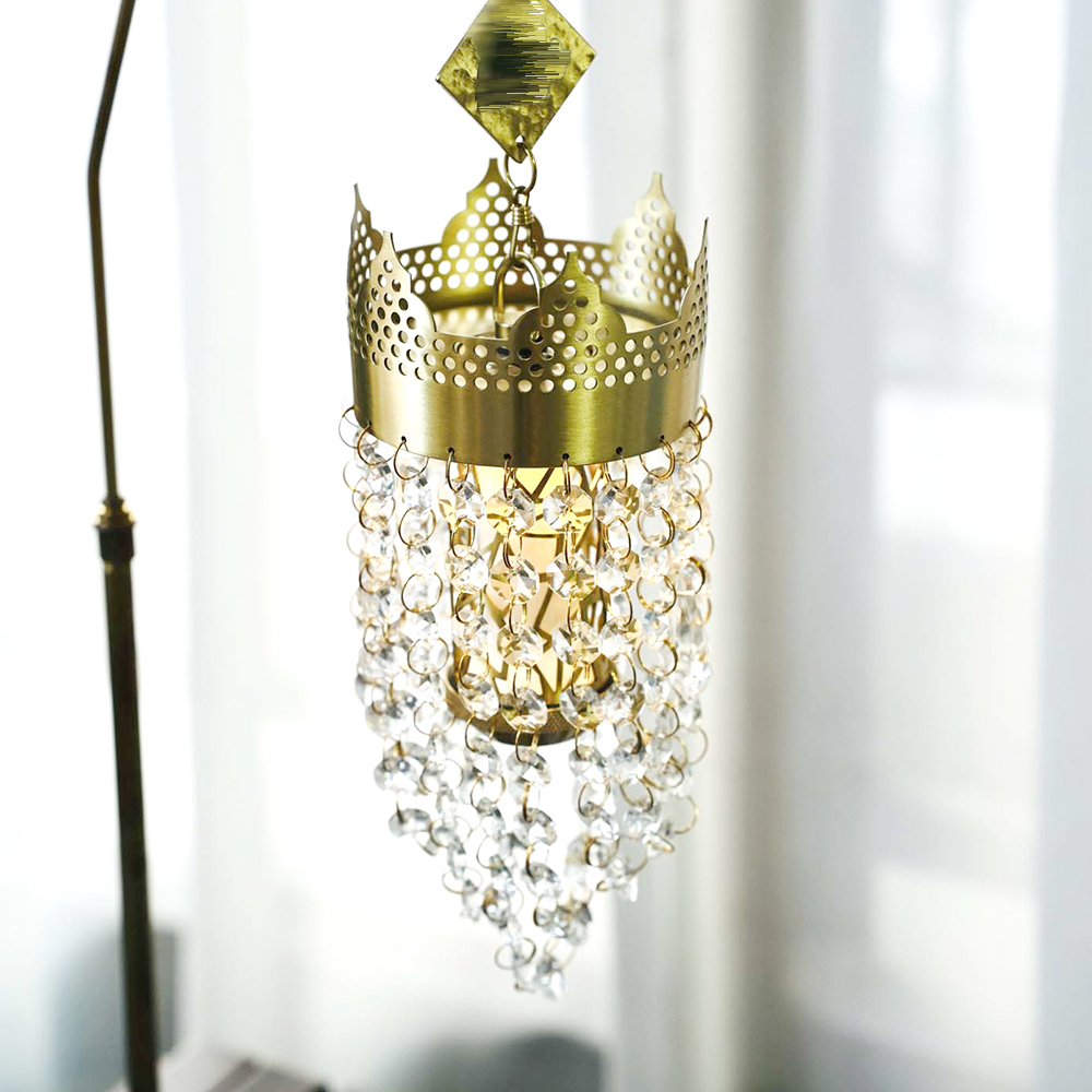 โคมไฟตั้งแคมป์คริสตัลทรงมงกุฎว - Outdoor Lighting Brass บทวิจารณ์และราคา