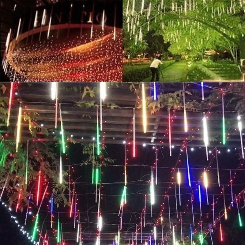 30 ซม./50 ซม.ฝนดาวตกกันน้ํา 8  - Outdoor Lighting Youtube บทวิจารณ์และราคา