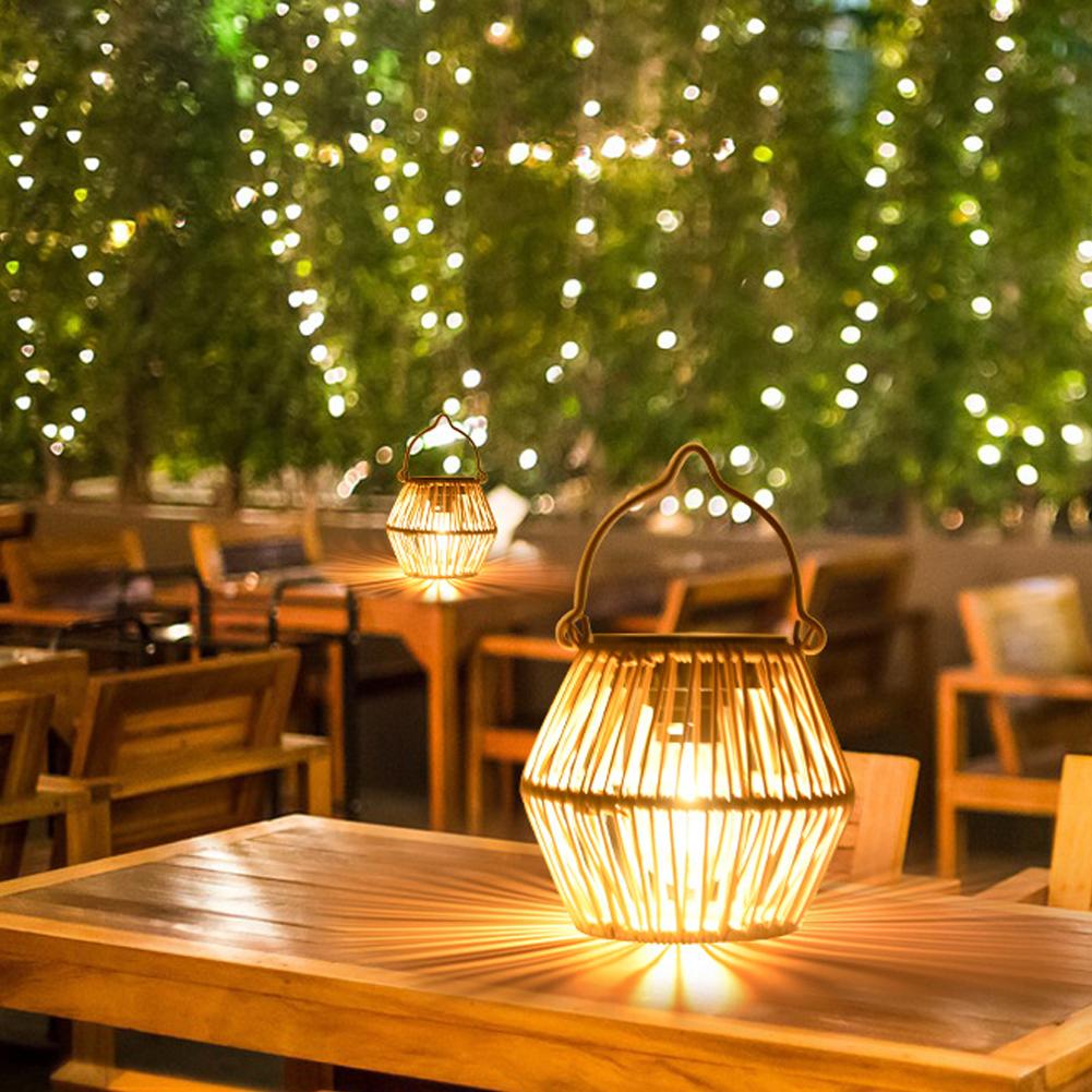 โคมไฟโซลาร์หวายกันน้ำ IP65 สำห - Outdoor Lighting Decoration บทวิจารณ์และราคา