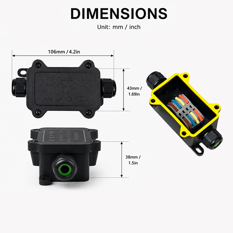 กล่องต่อสายไฟกันน้ำ IP68 แบบ 2 - Outdoor Lighting Electrical Box บทวิจารณ์และราคา