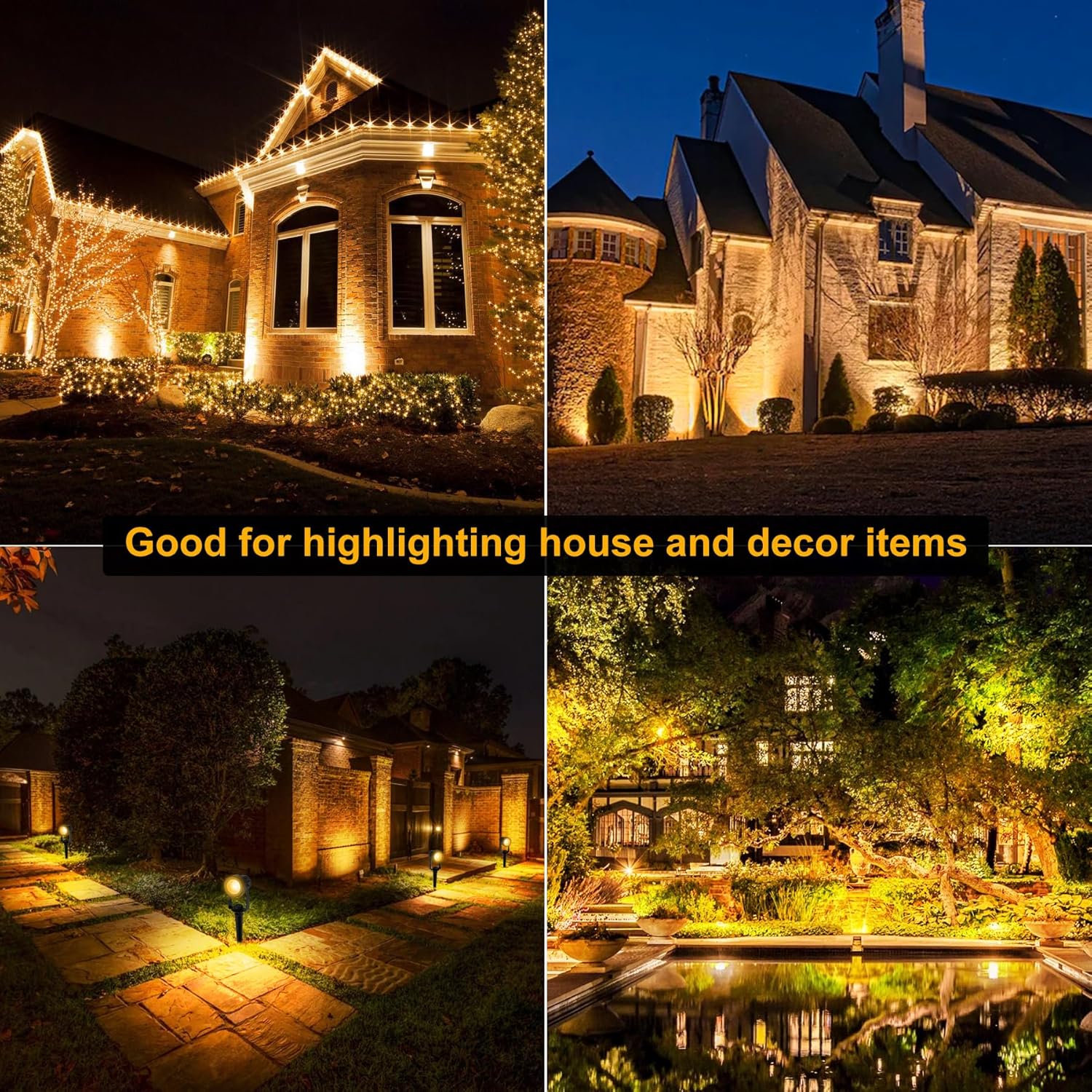 4/6/8LEDS 3000K Spotlight กลาง - Outdoor Lighting Uk บทวิจารณ์และราคา