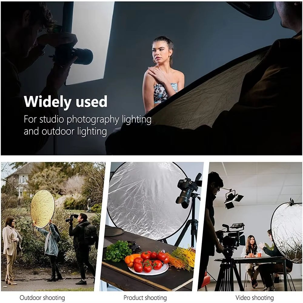 แผ่นสะท้อนแสงแบบพับได้ 5 in 1  - Outdoor Lighting In Photography บทวิจารณ์และราคา