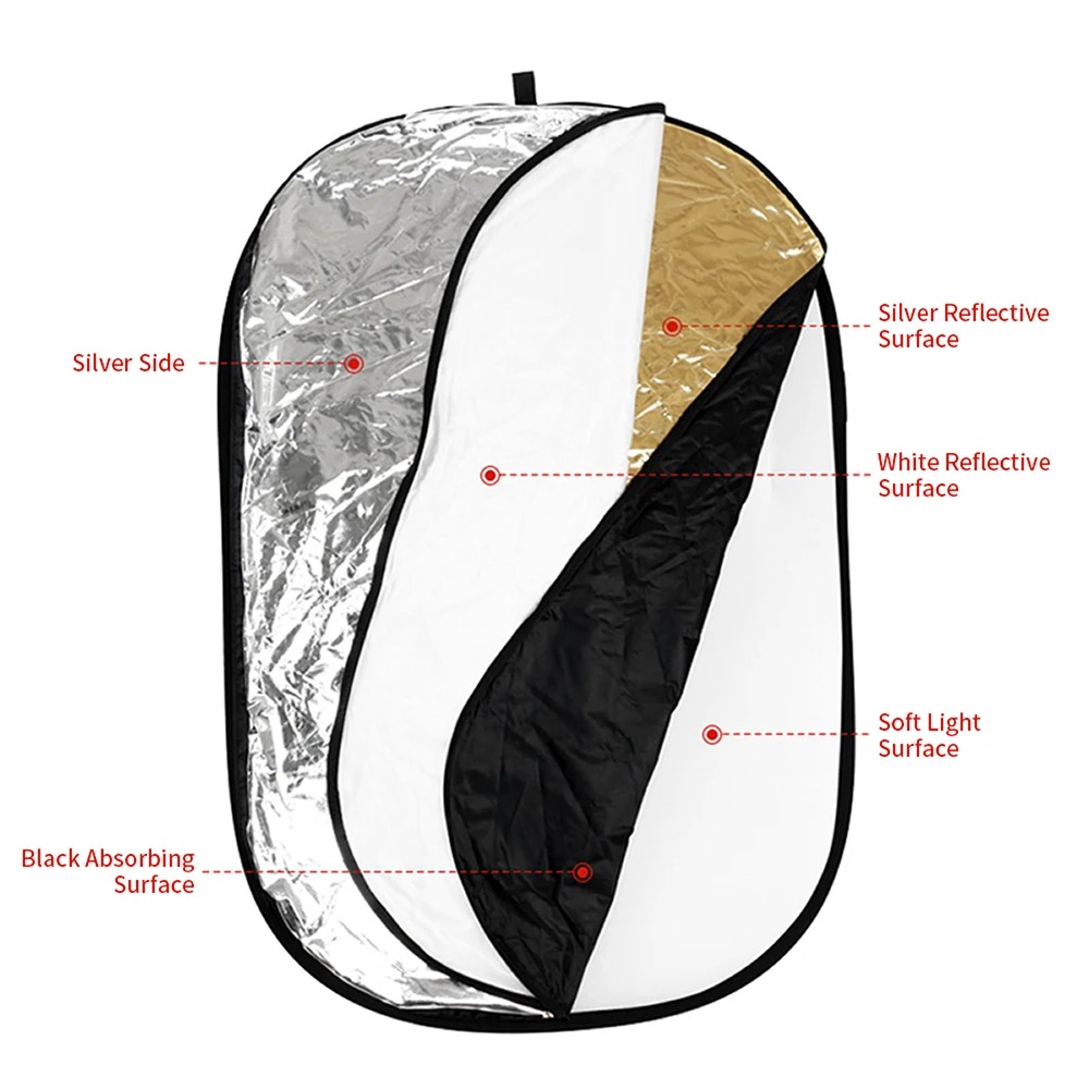 แผ่นสะท้อนแสงแบบพับได้ 5 in 1  - Outdoor Lighting In Photography บทวิจารณ์และราคา