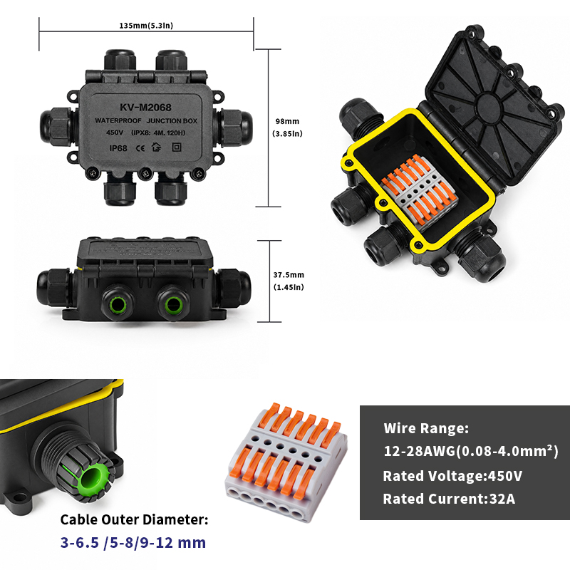 กล่องต่อสายไฟกันน้ำ IP68 แบบ 2 - Outdoor Lighting Electrical Box บทวิจารณ์และราคา